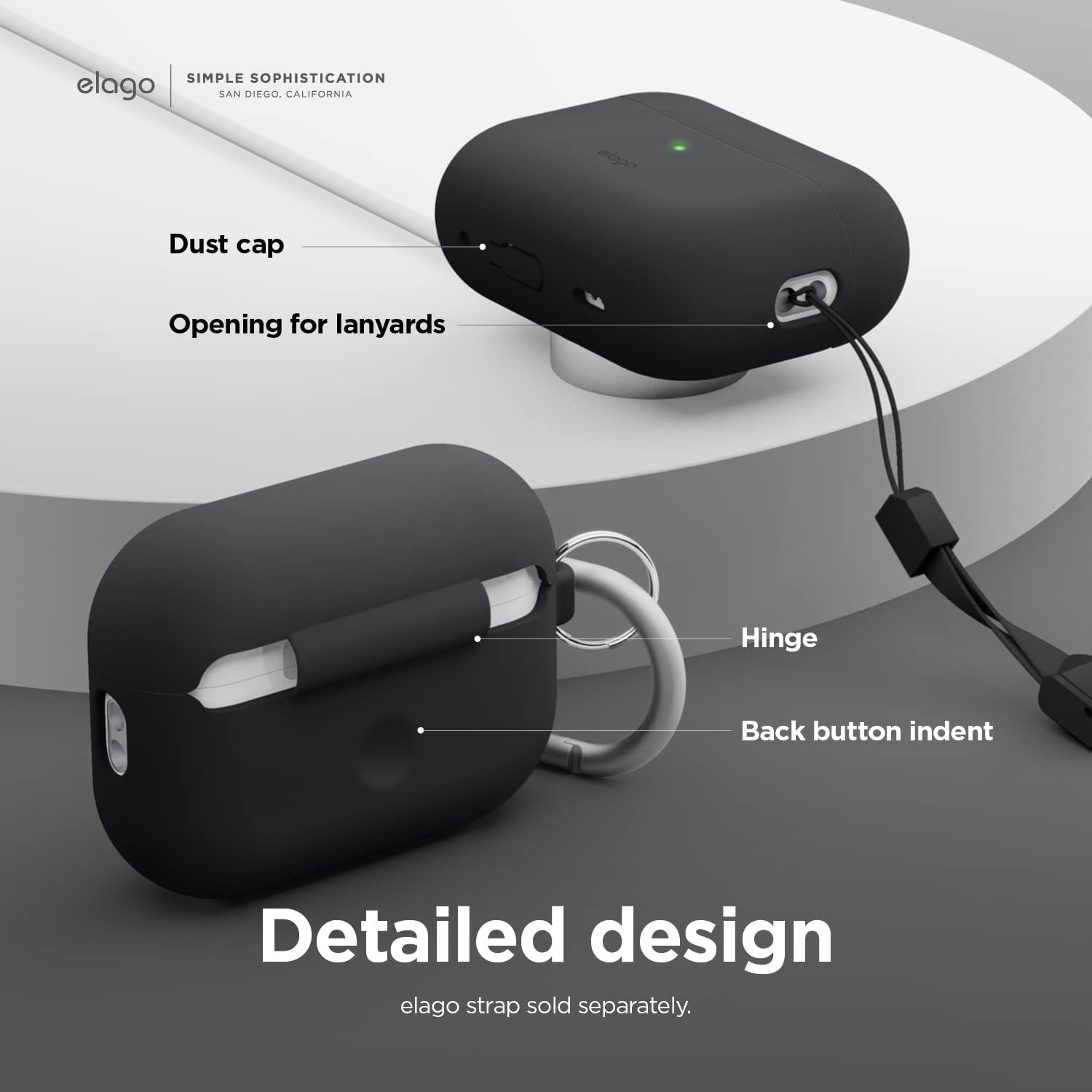 إلاجو ايربودز برو 1&2 سيليكون معلق حافظة  أسود اكسسوارات > هواتف  تابلت
