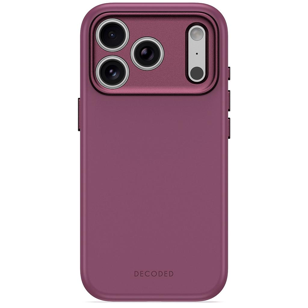 Decoded AntiMicrobial Silicone Backcover Case For Apple iPhone 18 Pro / Apple iPhone 17 Pro - Plum