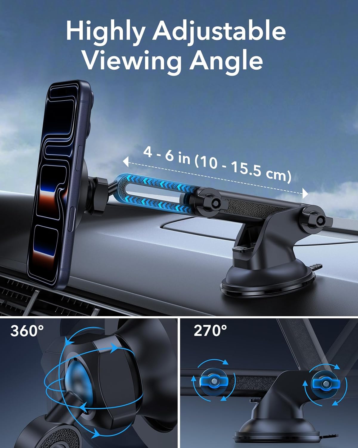 ESR HaloLock Magsafe Dashboard/Windshield Phone Mount
