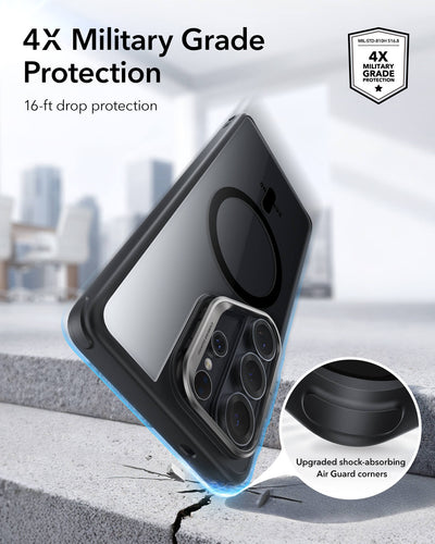 ESR Classic Hybrid Stash Stand Case For Samsung Galaxy S26 Ultra - Clear Black