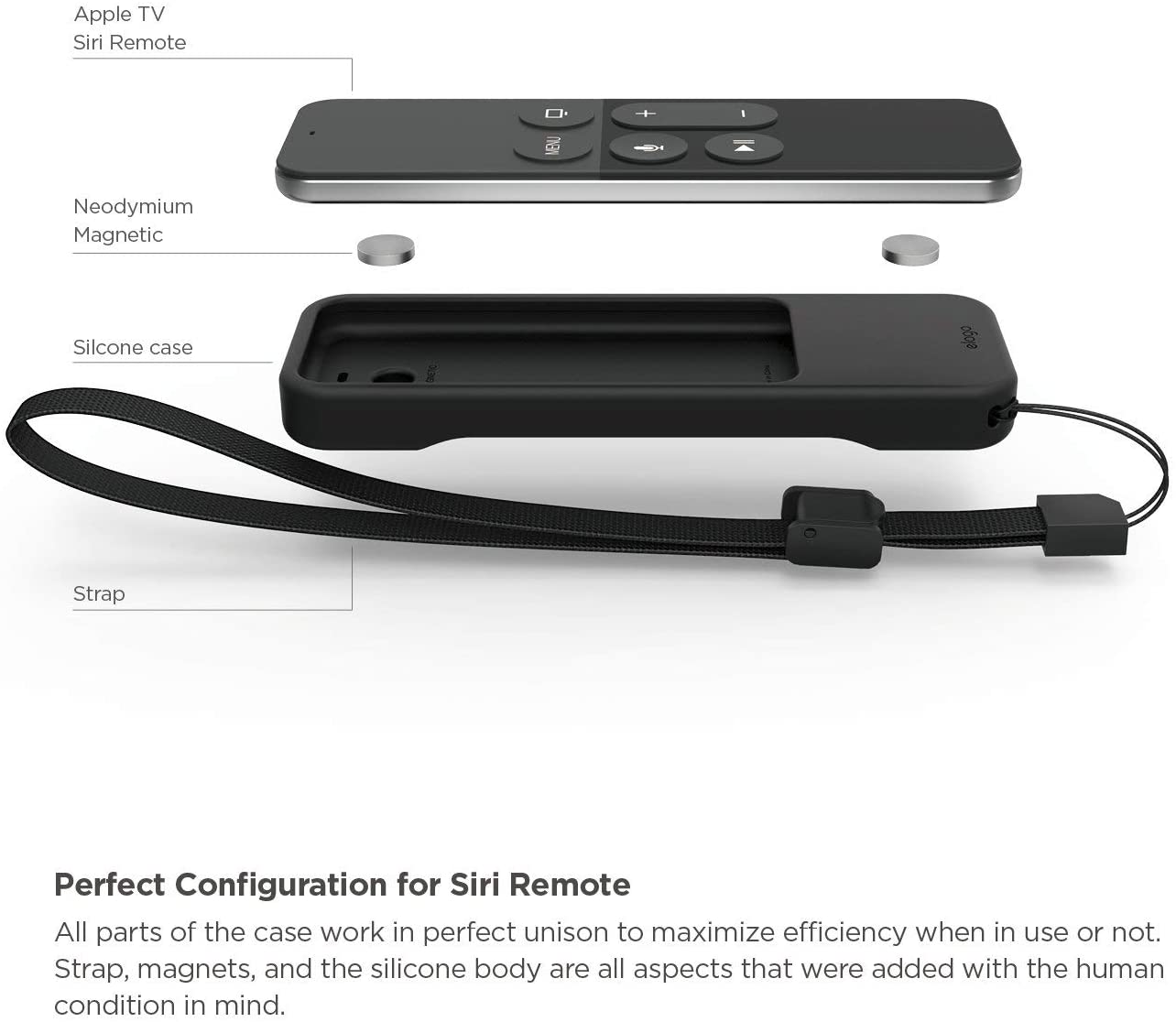 Elago Apple Tv Siri Remote R1 Intelli Case - Black