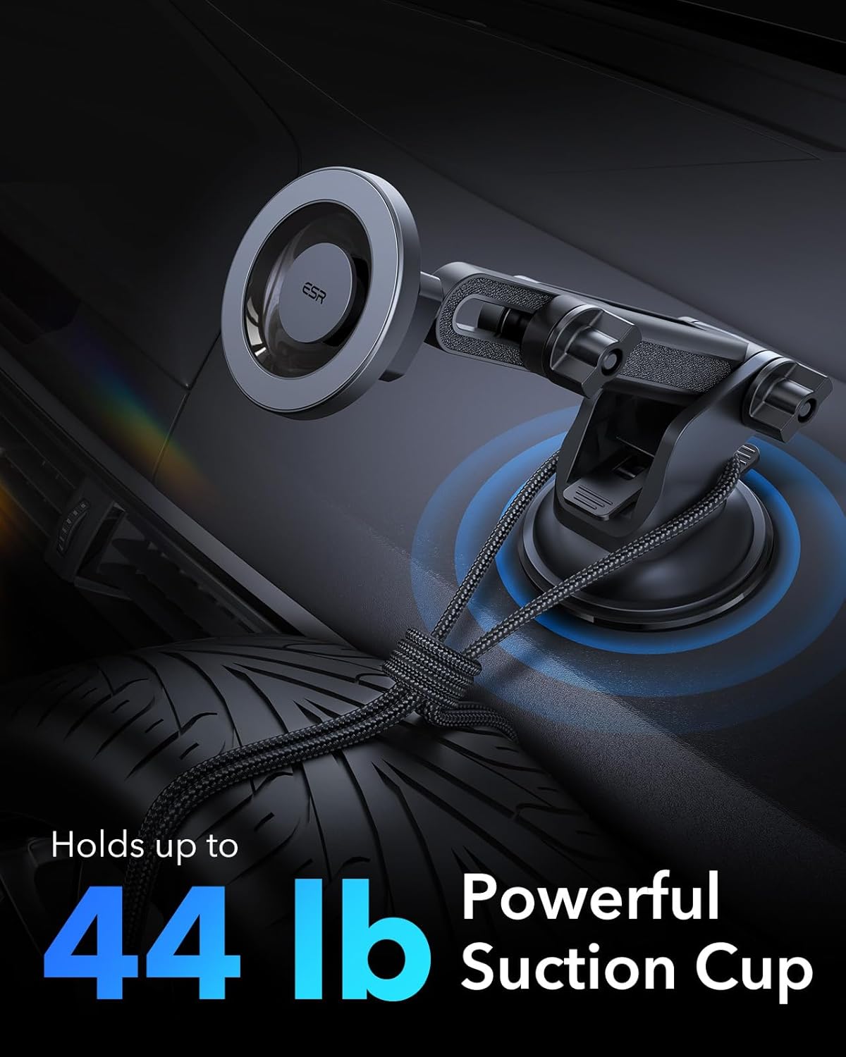 ESR HaloLock Magsafe Dashboard/Windshield Phone Mount