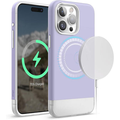 Elago Iphone 15 Pro Max Magsafe Glide Case - Purple / Transparent