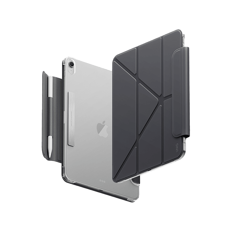 Uniq Camden Lite Case With Detachable Pencil Sleeve for iPad Air 11" (M2-M4) - Charcoal Grey