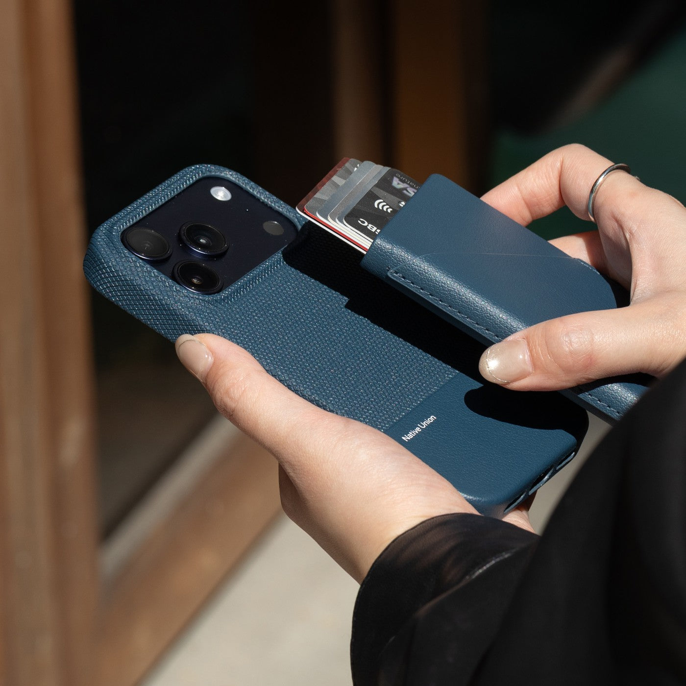 Native Union Slide Wallet - Navy