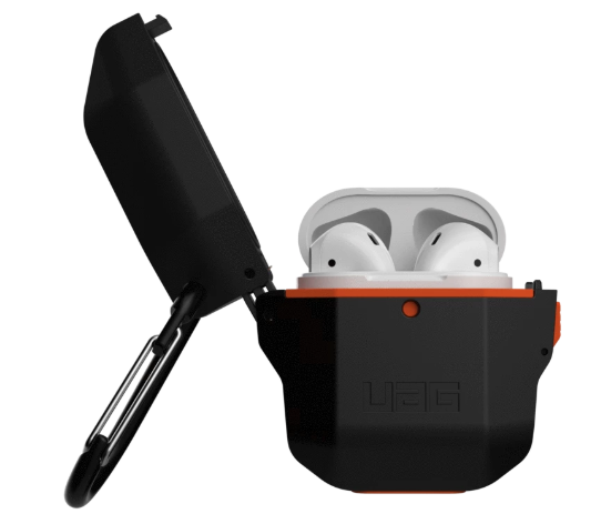 UAG Apple Airpods Hardcase Case - Black/Orange