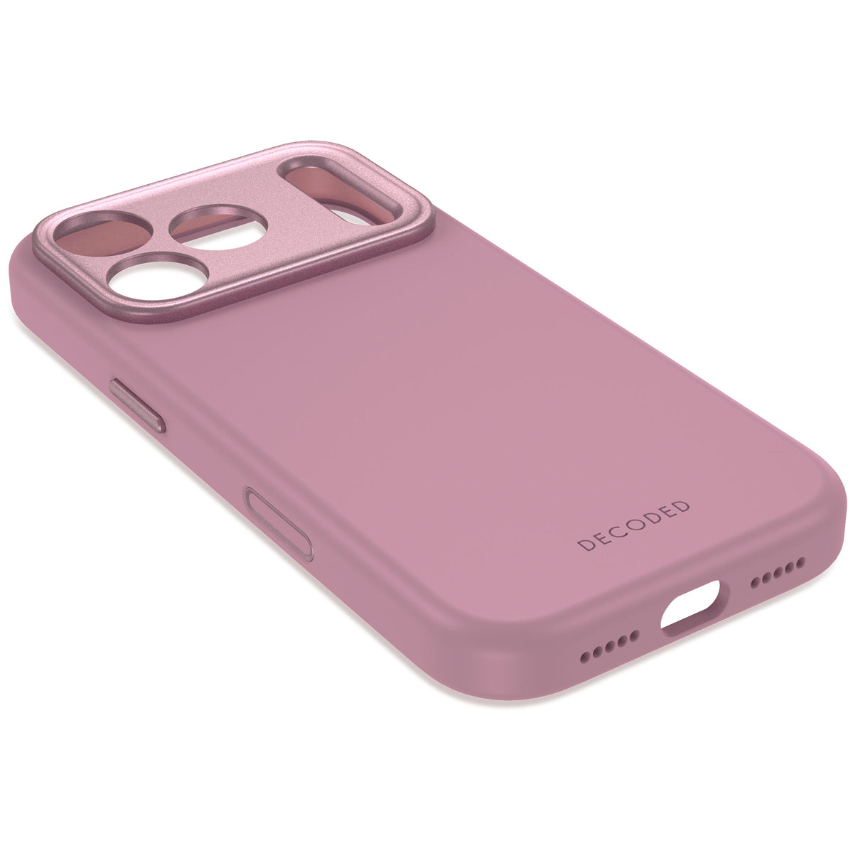 Decoded AntiMicrobial Silicone Backcover Case For Apple iPhone 18Pro Max / Apple iPhone 17 Pro Max - Rose Quartz