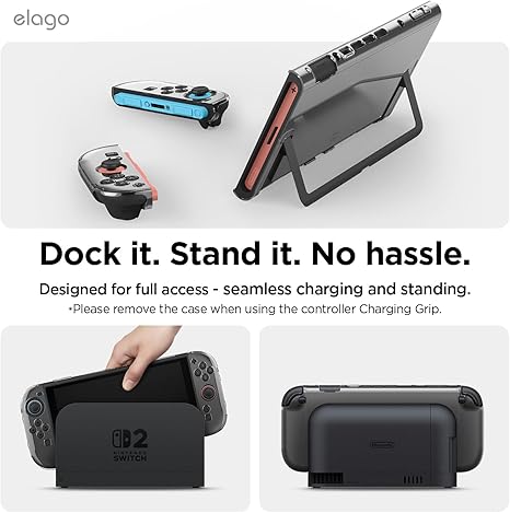 Elago Nintendo Switch 2 PC Clear Case (Slim and Full cover) - Clear