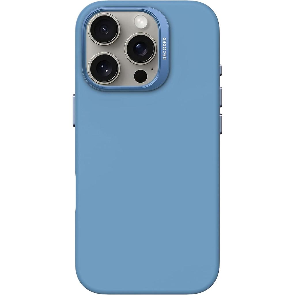 Decoded iPhone 16 Pro AntiMicrobial Silicone Case - Light Blue