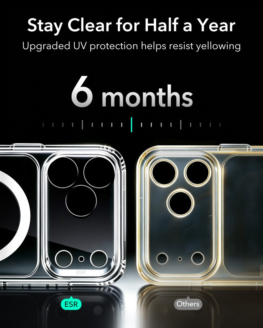 ESR Halolock Classic Hybrid (Camera Control Button) Case For Apple iPhone 18 Pro / Apple iPhone 17 Pro - Clear