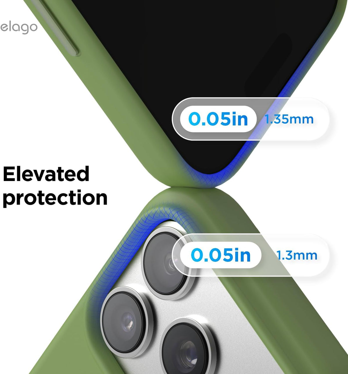 Elago Magnetic Silicone Case (Camera Control Key Included) For Apple iPhone 18 Pro Max / Apple iPhone 17 Pro Max - Cedar Green