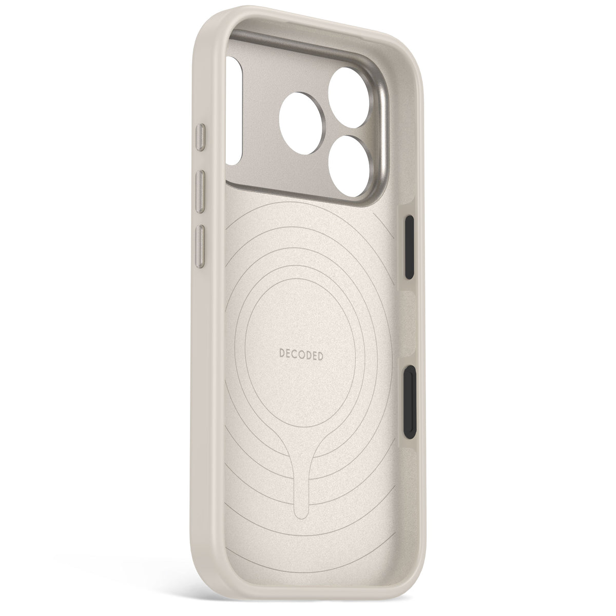 Decoded AntiMicrobial Silicone Backcover Case For Apple iPhone 18Pro Max / Apple iPhone 17 Pro Max - Pebble Grey