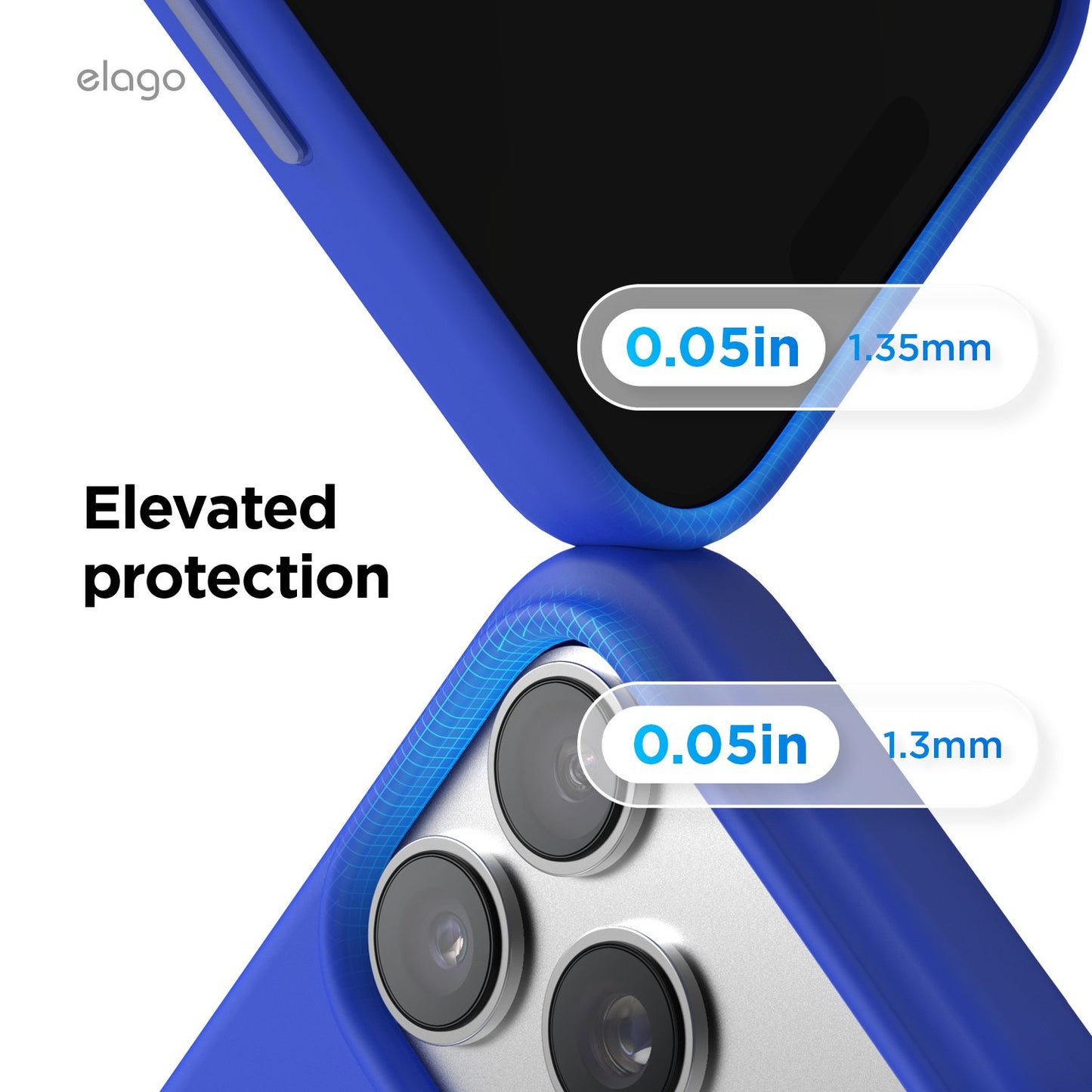 Elago iPhone 17 Pro Magnetic Silicone Case (Camera Control Key Included) - Cobalt Blue