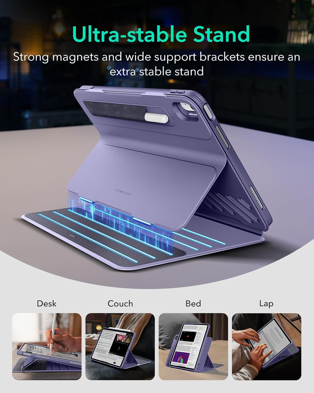 ESR iPad Air 13" 2024 1st Gen / 2nd Gen  Shift Magnetic Case - Purple