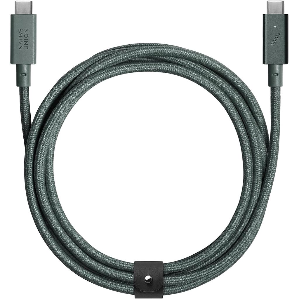 Native Union Belt Cable Pro 240W (USB-C to USB-C) - Slate Green