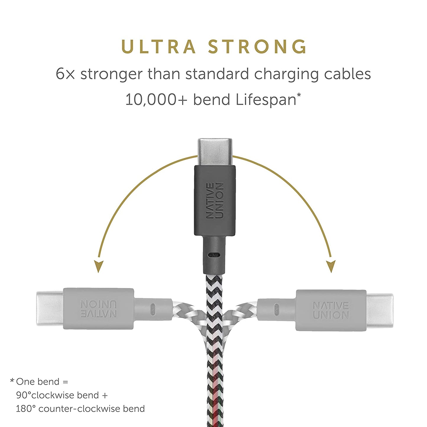 Native Union Belt Cable Type C-C 1.2M - Zebra