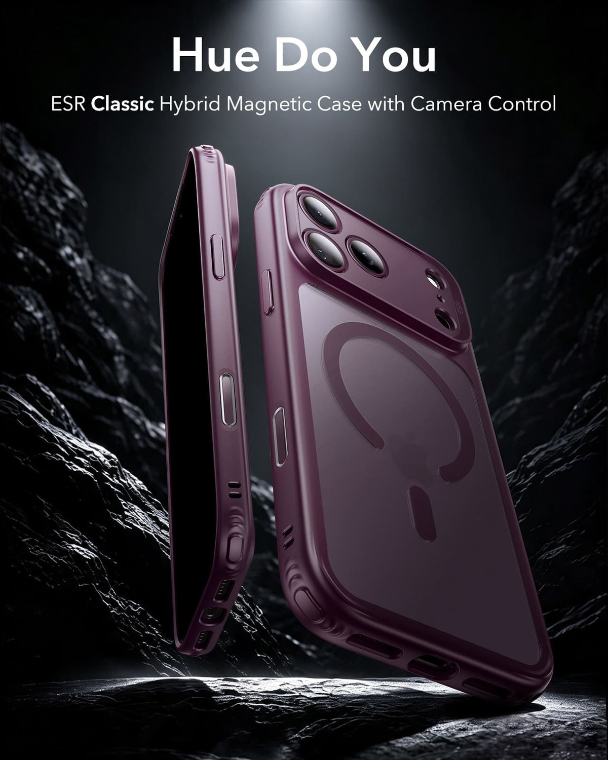 ESR Halolock Classic Hybrid (Camera Control Button) Case For Apple iPhone 18 Pro / Apple iPhone 17 Pro - Red