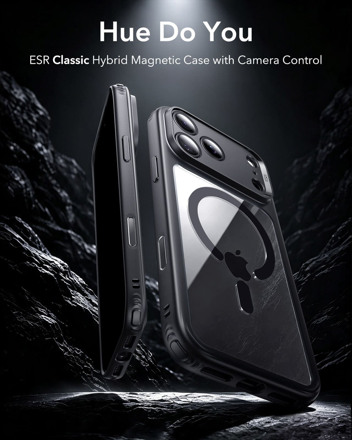 ESR Halolock Classic Hybrid (Camera Control Button) Case For iPhone 18  Pro Max / Apple iPhone 17 Pro Max - Black
