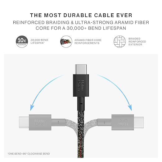Native Union Pocket Cable - Usb C-C - Black