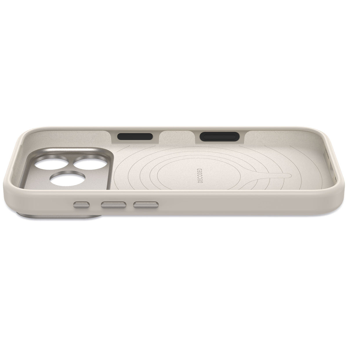 Decoded AntiMicrobial Silicone Backcover Case For Apple iPhone 18Pro Max / Apple iPhone 17 Pro Max - Pebble Grey