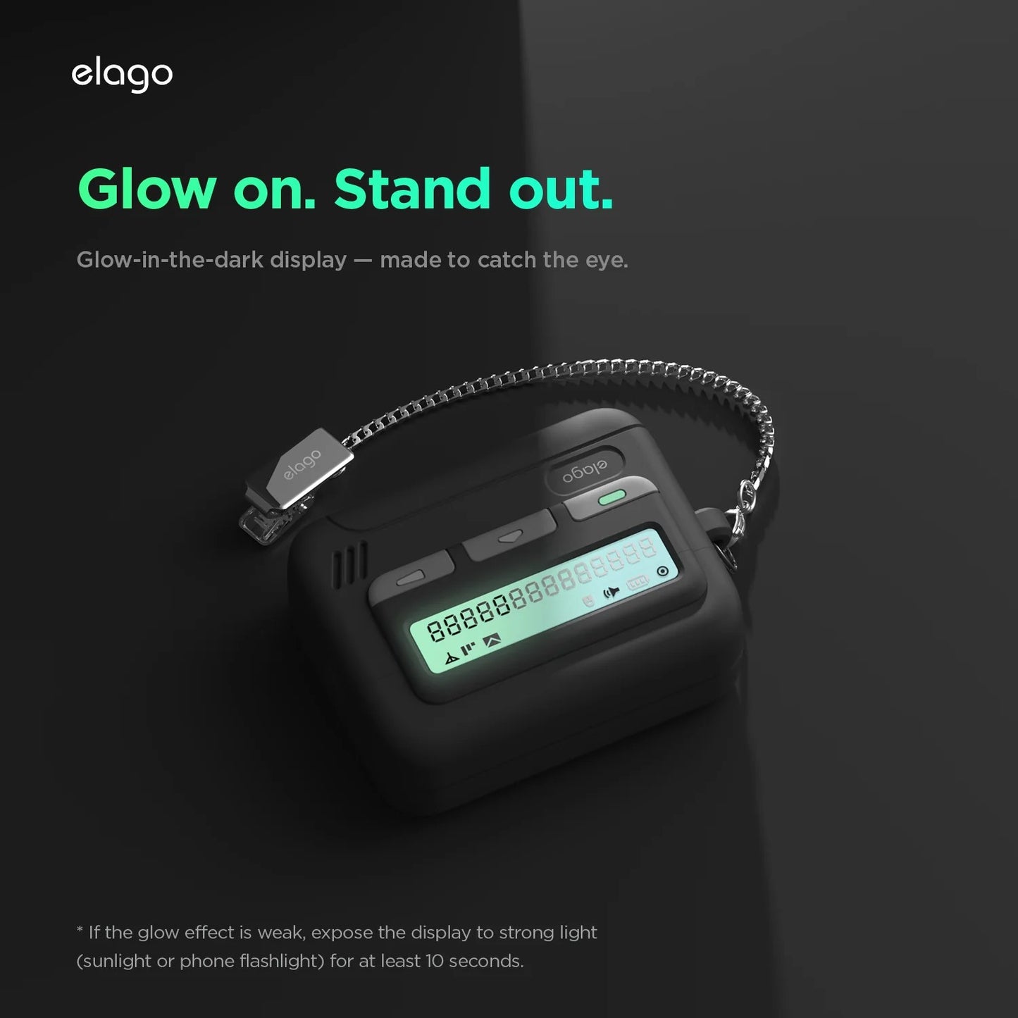 Elago AirPods Pro 3 Pager Case (Key Chain Included) - Black