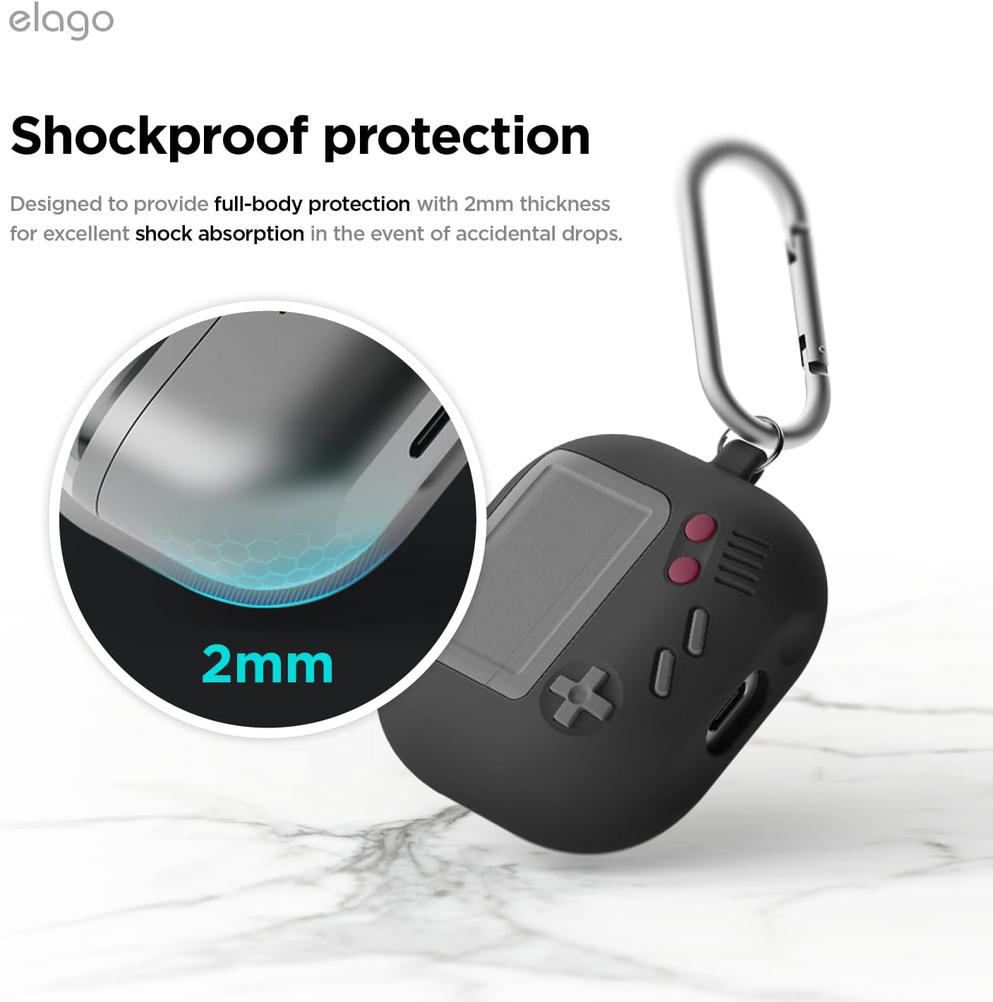 Elago Galaxy Buds 3 / 3 Pro / 3 FE AW5 Hang Case - Black