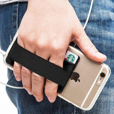 Sinjimoru Sinji Pouch Band Grip With Card Wallet - Black