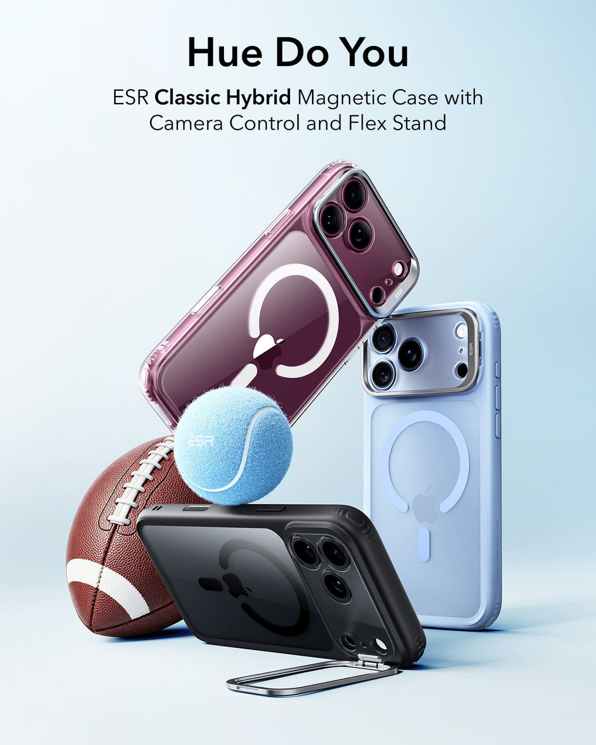 ESR Classic Hybrid Magnetic Case For Apple iPhone 18 Pro/Apple iPhone 17 Pro - Clear Black