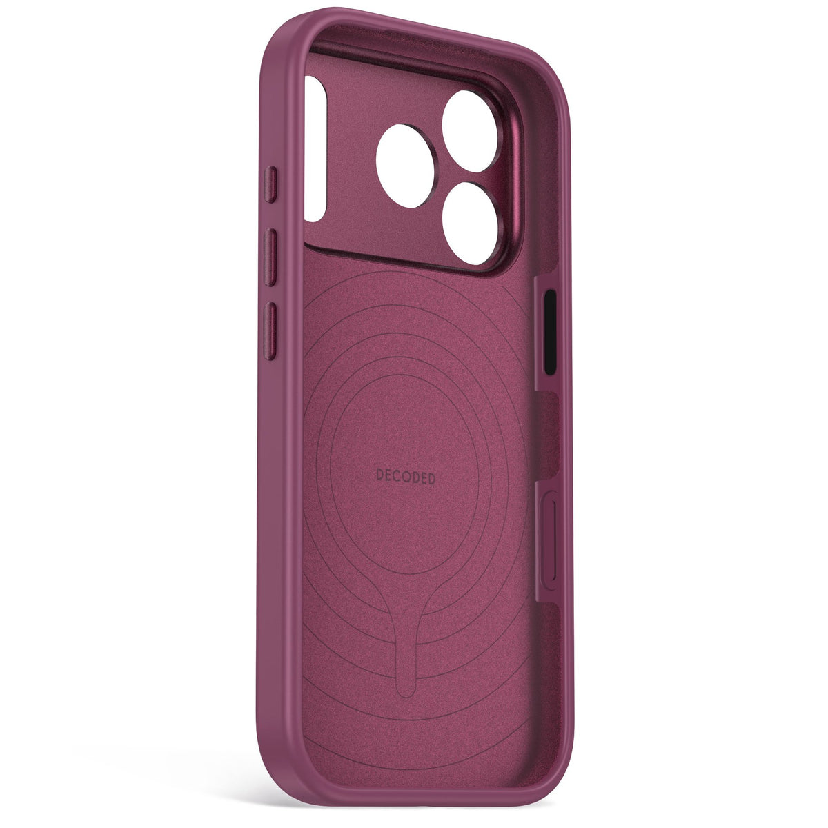 Decoded AntiMicrobial Silicone Backcover Case For Apple iPhone 18 Pro / Apple iPhone 17 Pro - Plum