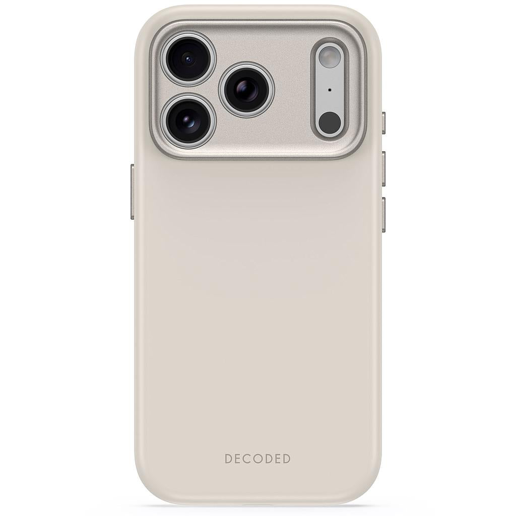 Decoded AntiMicrobial Silicone Backcover Case For Apple iPhone 18 Pro / Apple iPhone 17 Pro - Pebble Grey