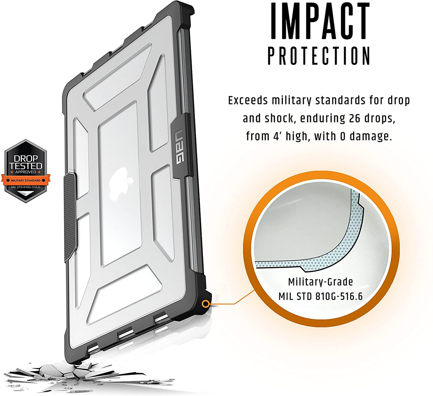 حافظة  حمايةماك بوك برو  بوصة يو ايه جي مع  حافظة  لونأسود