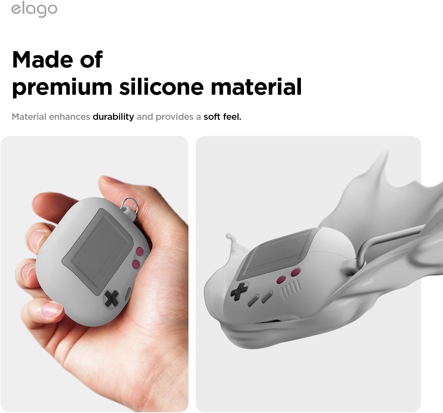 Elago Galaxy Buds 3 / 3 Pro / 3 FE AW5 Hang Case - Light Gray