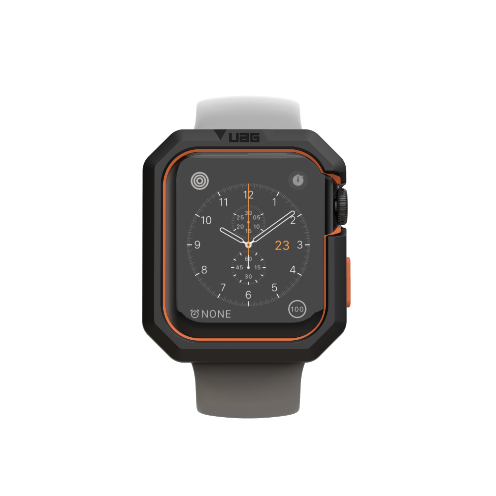 UAG Apple Watch 44Mm Series 4/5/6/Se/Se2 Civilian Case - (Warehouse Packed)- Black/Orange