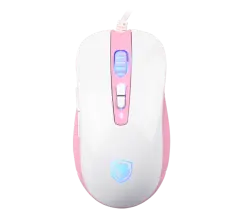 Sades Musket Gaming Mouse - White & Pink -S15