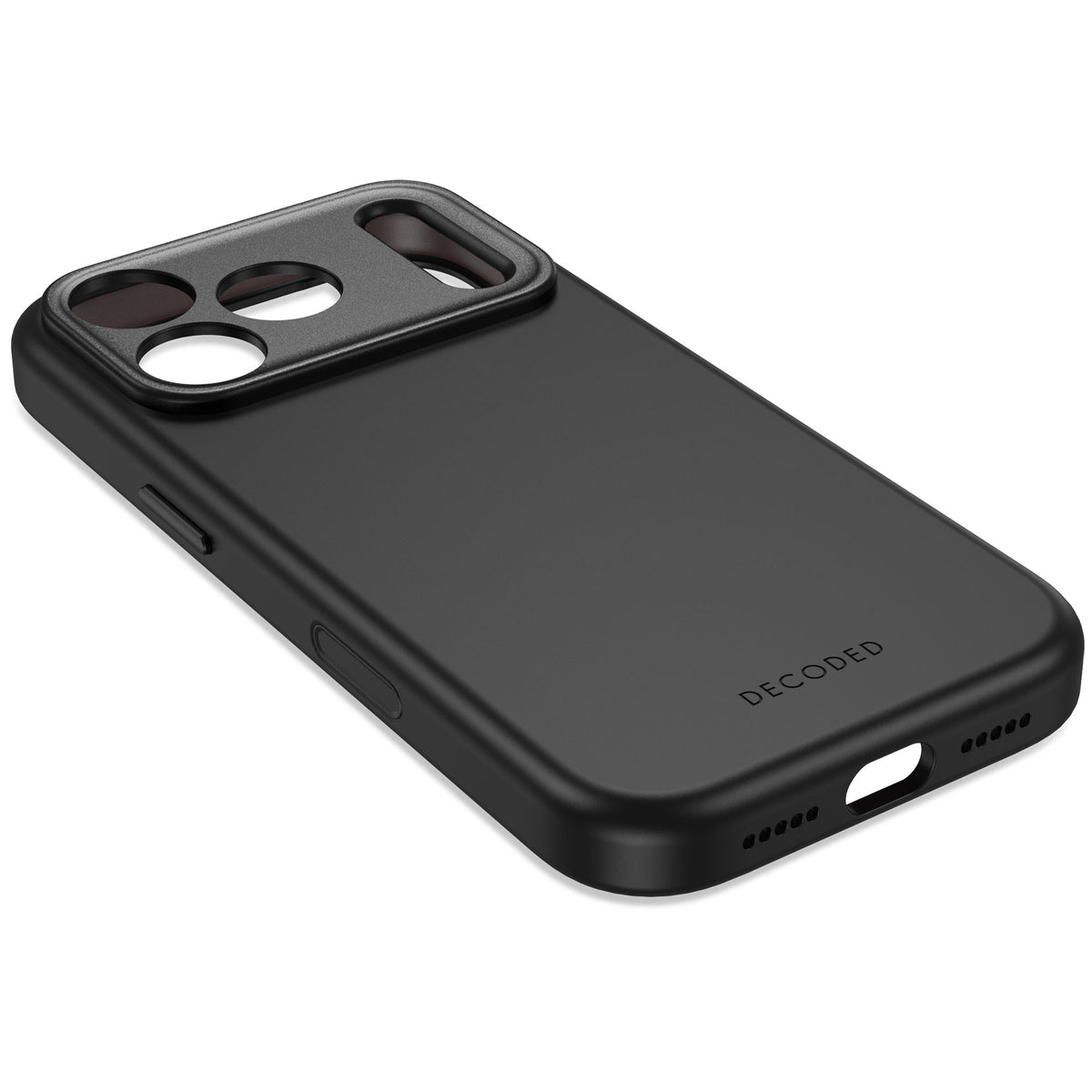 Decoded AntiMicrobial Silicone Backcover Case For Apple iPhone 18 Pro / Apple iPhone 17 Pro - Carbon Black