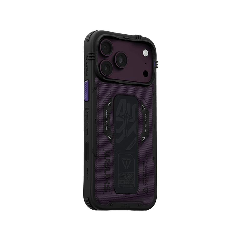 SkinArma Phantom MagSafe Case With Grip Stand for iPhone 18 Pro Max - Burgundy