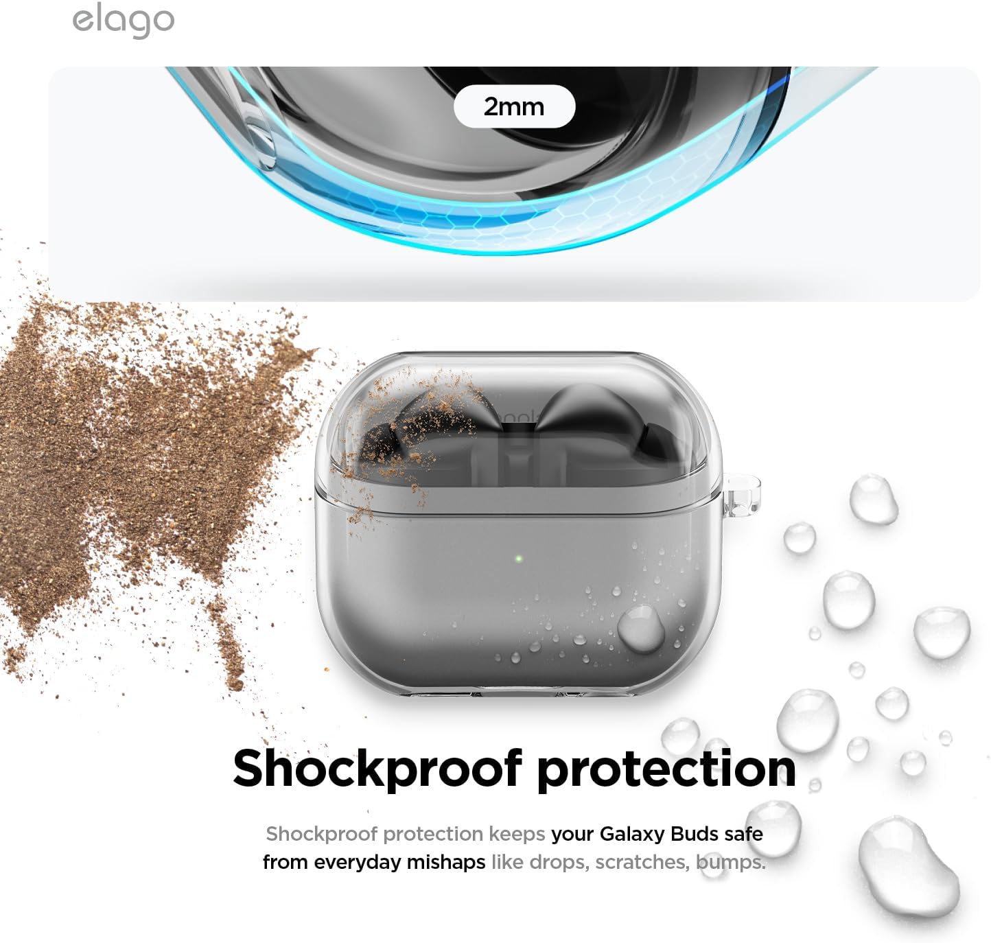 Elago Galaxy Buds 3 / 3 Pro / 3 FE Clear Hang Case