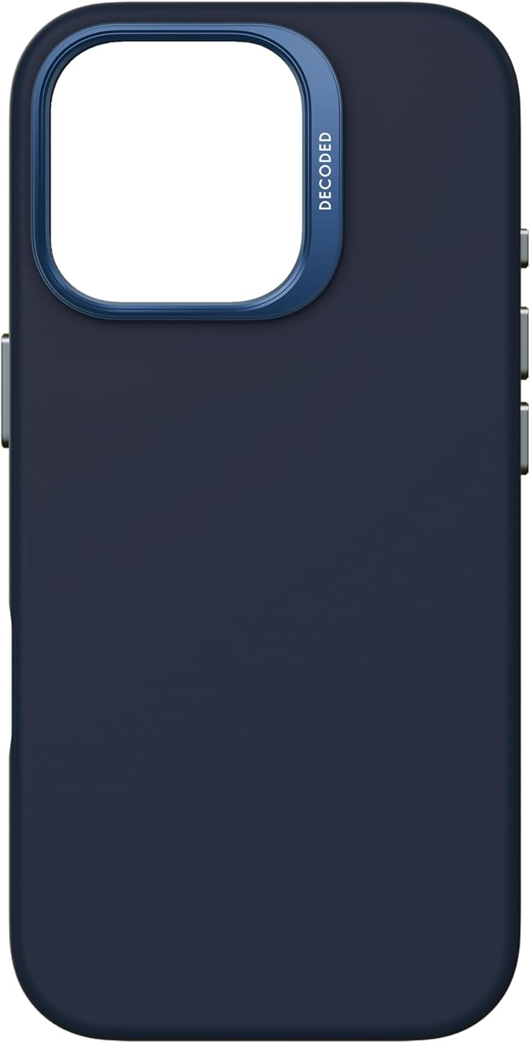 Decoded iPhone 16 Pro AntiMicrobial Silicone Case - Navy