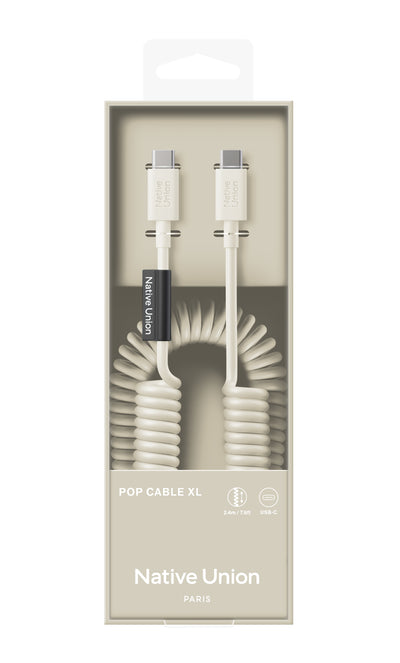 POP USB-C to USB-C XL Cable - 2.4 Meter / 60W / SandStone