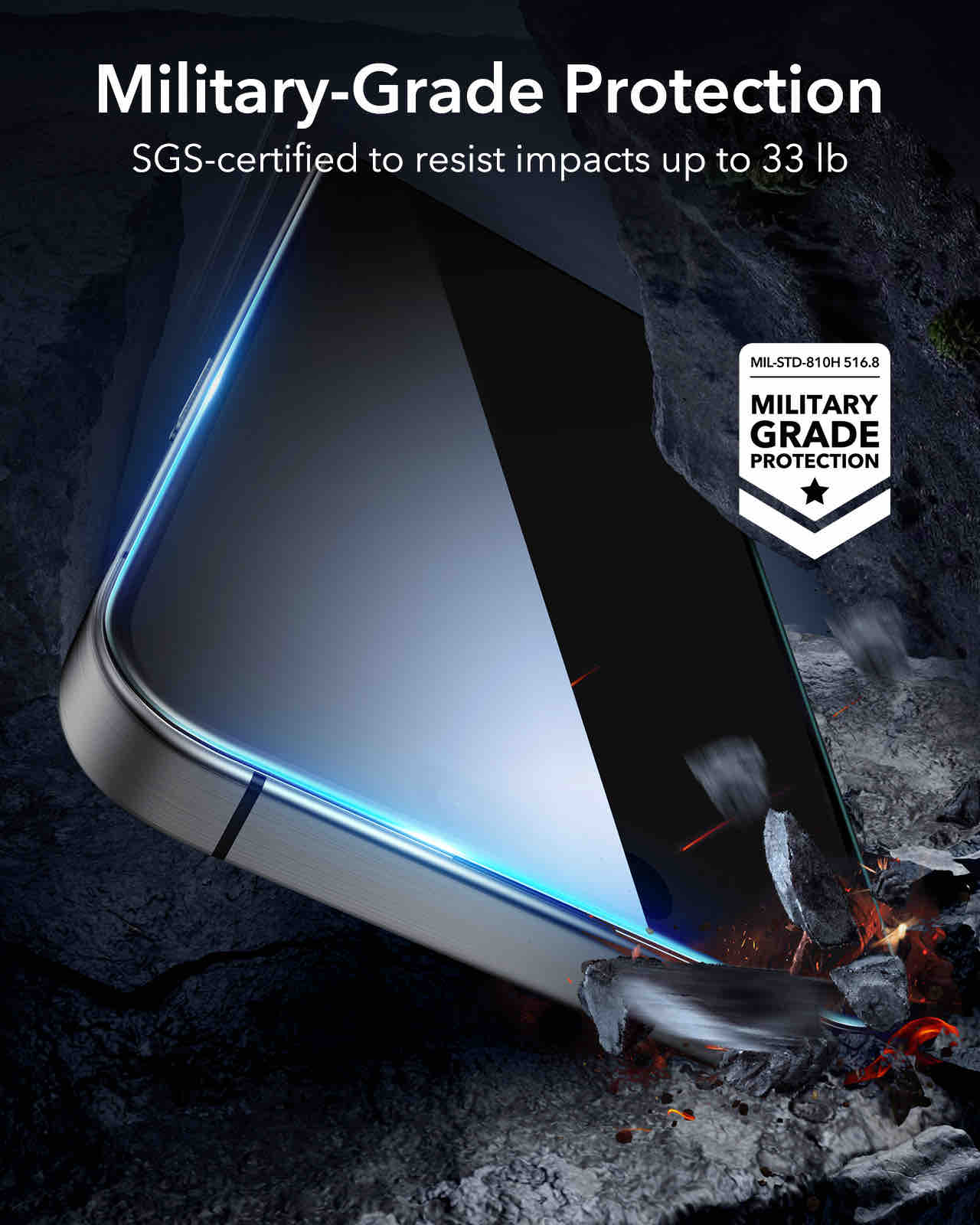 ESR iPhone 16 Pro Max Tempered-Glass Screen Protector