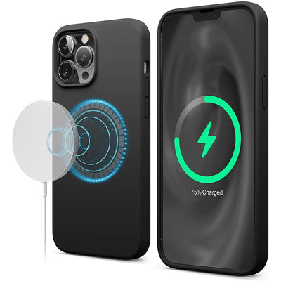 Elago Iphone 13 Pro Max  / Iphone 12 Pro Max Magsafe Soft Silicone Case - Black