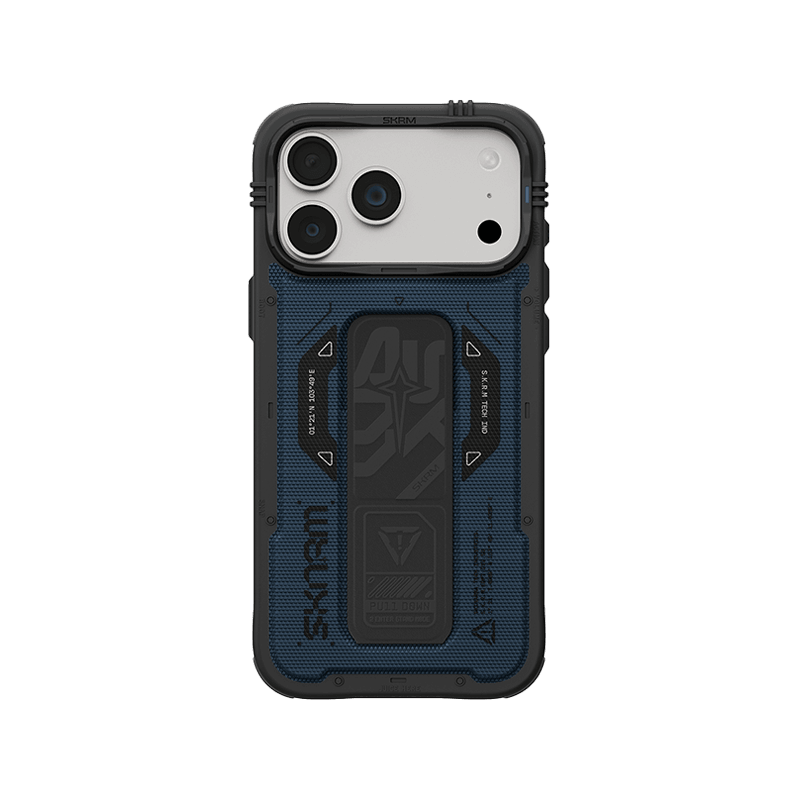 SkinArma Phantom MagSafe Case With Grip Stand for iPhone 18 Pro - Blue