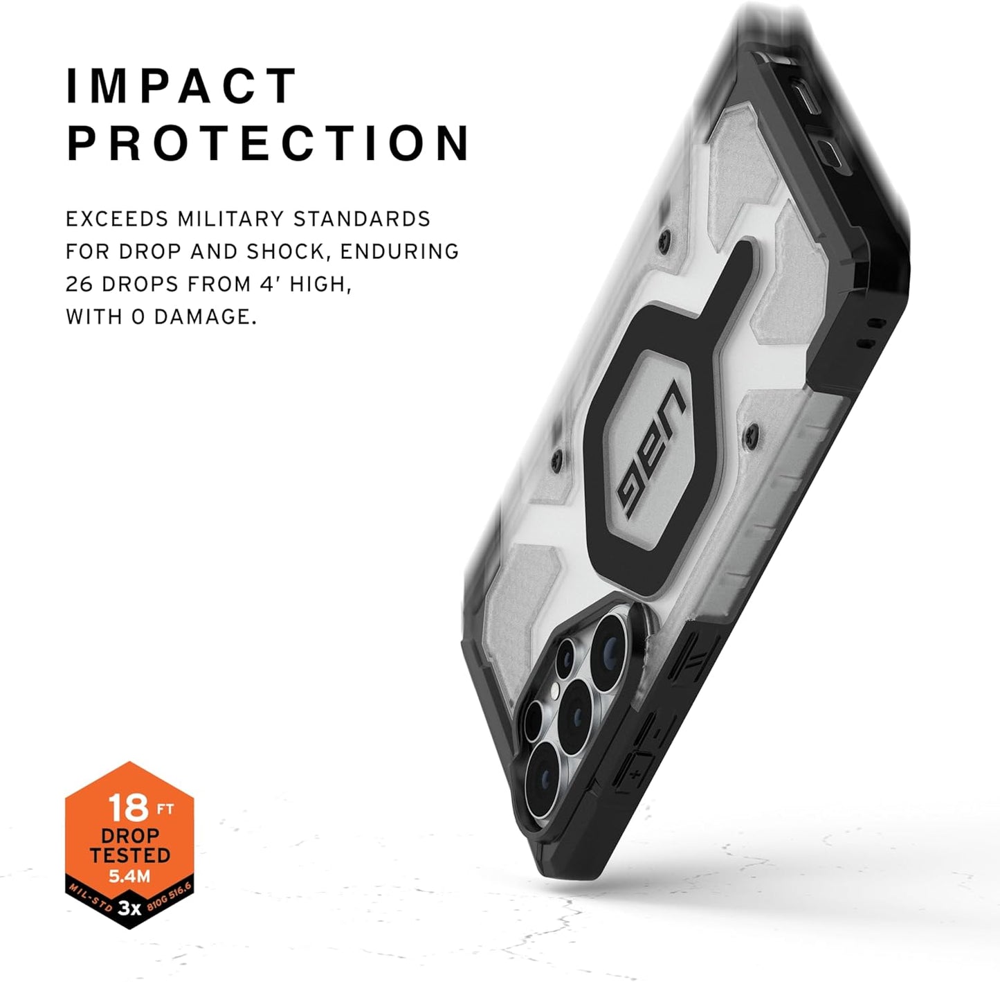 يو ايه جي  شفاف واط حافظة  سامسونج جالكسي  ألترا فضي