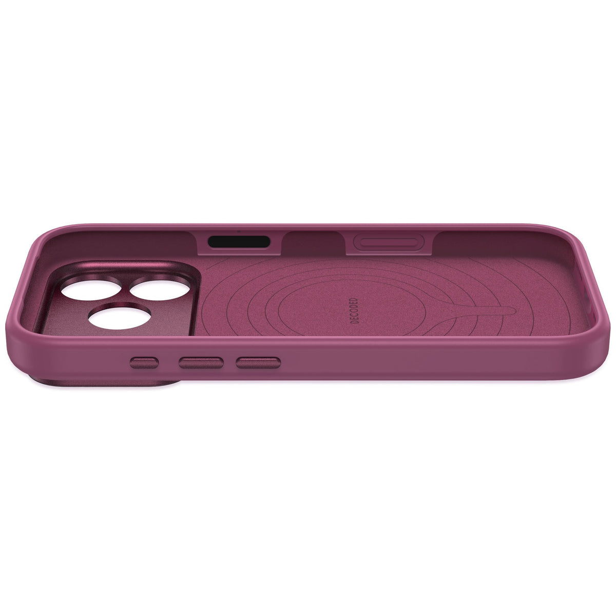 Decoded AntiMicrobial Silicone Backcover Case For Apple iPhone 18 Pro / Apple iPhone 17 Pro - Plum