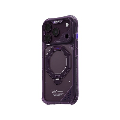 SkinArma Saturn MagSafe Case With Rotating Kick-Stand for iPhone 18 Pro Max - Burgundy