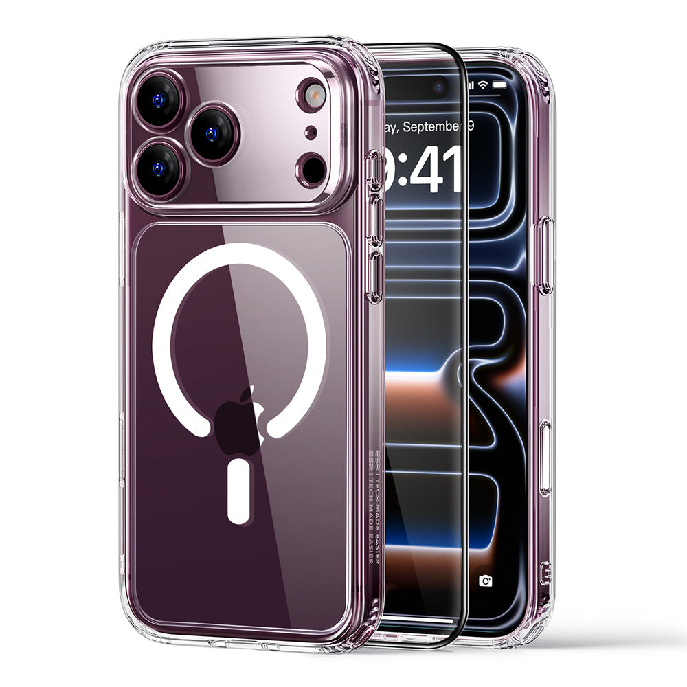 ESR Classic Hybrid Magnetic Case (Camera Control) + Screen Protector Set For Apple iPhone 18 Pro Max / Apple iPhone 17 Pro Max