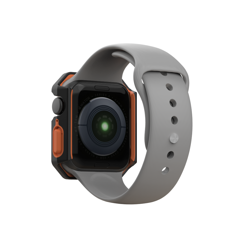 UAG Apple Watch 44Mm Series 4/5/6/Se/Se2 Civilian Case - (Warehouse Packed)- Black/Orange