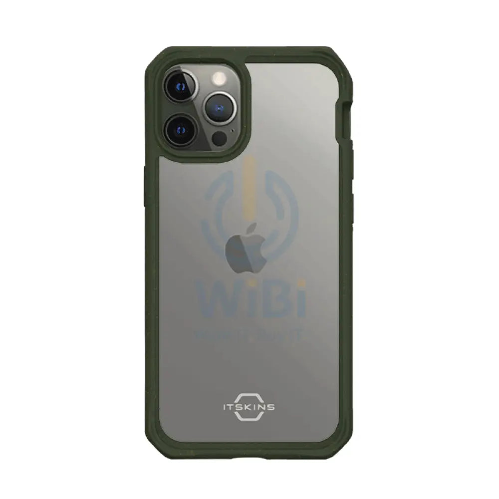 Itskins Biodegradable Case For iPhone 12 Pro Max - Kaki And Transparent Accessories > Mobiles & Tablets