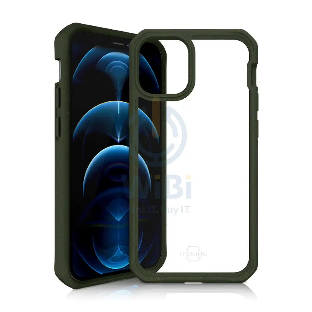 Itskins Biodegradable Case For iPhone 12 Pro Max - Kaki And Transparent Accessories > Mobiles & Tablets