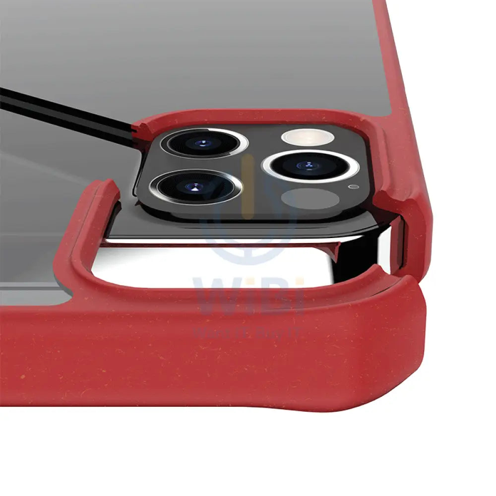 Itskins Biodegradable Case For iPhone 12 Pro Max - Red And Transparent Accessories > Mobiles & Tablets